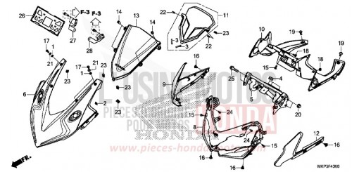PANNEAU SUPERIEUR CBR500RAN de 2022